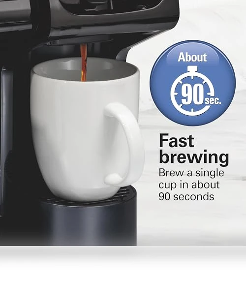 FlexBrew Trio 2-Way Coffee Maker, Compatible with K-Cup Pods or Grounds, Single Serve & Full Pot — Coffee & Espresso Combos, Hamilton Beach