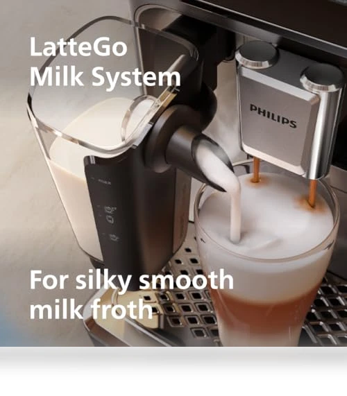 Fully Automatic Espresso Machine with LatteGo Milk System — Coffee & Espresso Combos, Philips