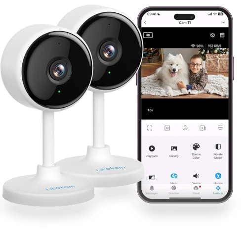 Indoor Security Camera with Night Vision, 2K Resolution, Motion Detection — Security Cameras, लिटोकैम