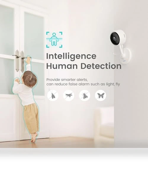 Indoor Security Camera with Night Vision, 2K Resolution, Motion Detection — Security Cameras, लिटोकैम