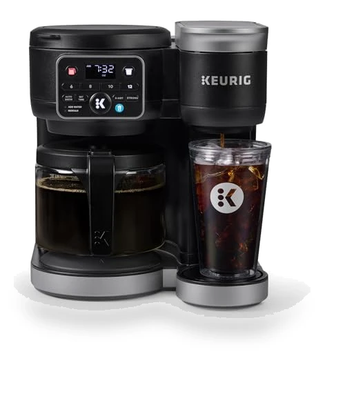 Hot & Iced Single Serve & Carafe Coffee Maker with MultiStream Technology — Coffee & Espresso Combos, Keurig