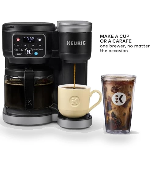 Hot & Iced Single Serve & Carafe Coffee Maker with MultiStream Technology — Coffee & Espresso Combos, Keurig