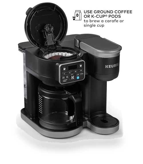 Hot & Iced Single Serve & Carafe Coffee Maker with MultiStream Technology — Coffee & Espresso Combos, Keurig