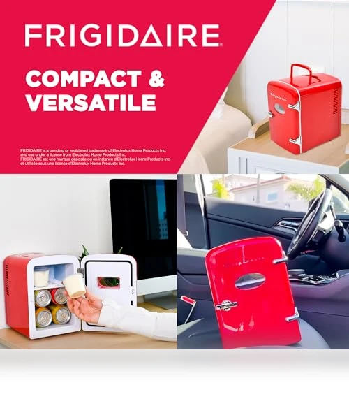 Mini Personal Fridge Cooler, 1 Gal Capacity, Portable — Mini Fridges, Frigidaire