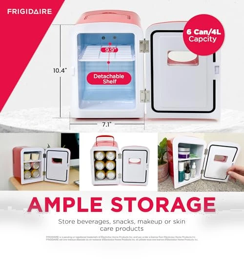 Mini Personal Fridge Cooler, 1 Gal Capacity, Portable — Mini Fridges, Frigidaire
