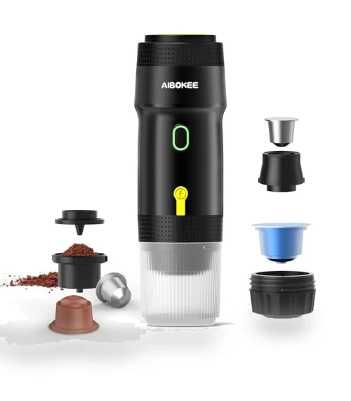 Portable Electric Espresso Machine for Camping and Travel — Coffee & Espresso Combos, AIBOKEE