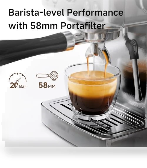 Programmable Espresso Machine with Adjustable Temperature and Cup Volume — Coffee & Espresso Combos, HIBREW