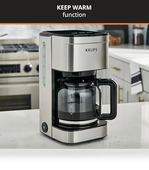 10-Cup Drip Coffee Maker with Reusable Filter — Coffee & Espresso Combos, KRUPS