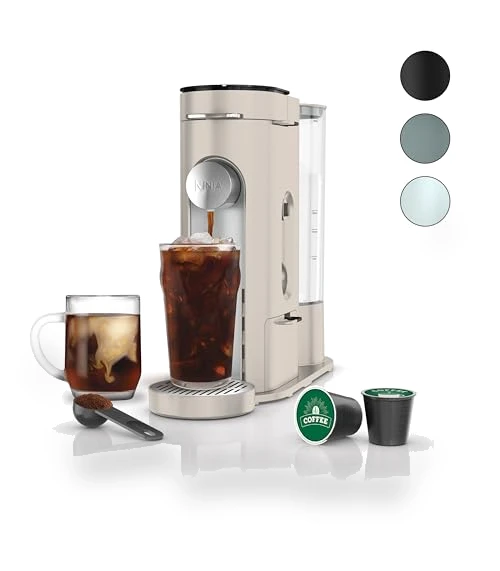 Single-Serve Coffee Maker, K-Cup Pod Compatible, Brews Grounds, Compact Design — Single-Cup Coffee Makers, Ninja