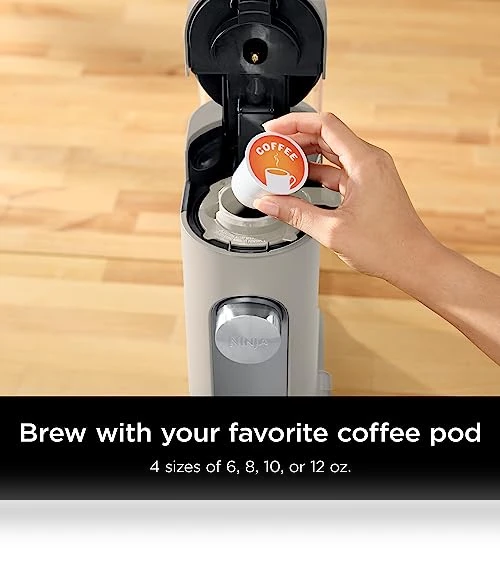 Single-Serve Coffee Maker, K-Cup Pod Compatible, Brews Grounds, Compact Design — Single-Cup Coffee Makers, Ninja