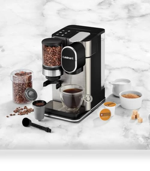 Single Serve Coffee Maker with Integrated Coffee Grinder, Stainless Steel — Single-Cup Coffee Makers, Cuisinart