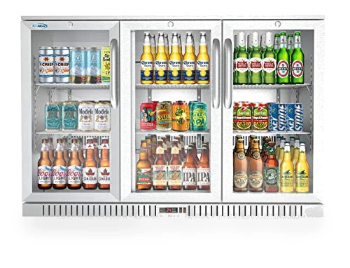 Triple Door Refrigerator, Stainless Steel, 11.3 Cubic Feet — Drink Coolers, KoolMore