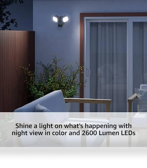 Wired Floodlight Camera - Smart security camera with 2600 lumens, HD live view, motion detection, built-in siren — Smart Home Security, Blink