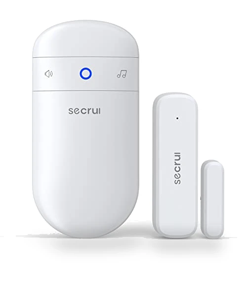 Wireless Door Open Sensor Chime with Adjustable Volume, 400ft Range, 52 Chimes — Chimes, SECRUI