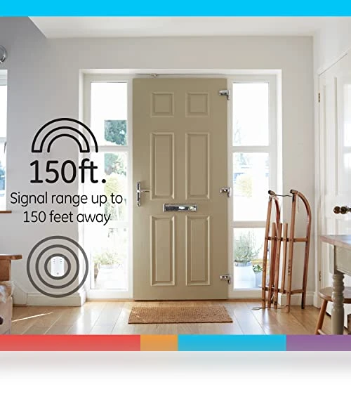 Wireless Doorbell Kit with Plug-In Receiver, 2 Melodies, 150 Ft Range — Push Buttons, GE