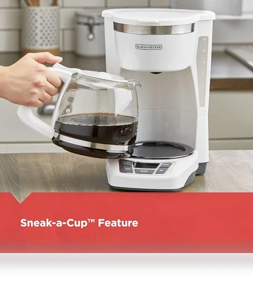 12-Cup Digital Coffee Maker, Programmable, Washable Basket Filter, Auto Brew — Coffee & Espresso Combos, BLACK+DECKER