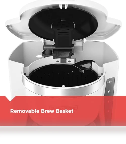 12-Cup Digital Coffee Maker, Programmable, Washable Basket Filter, Auto Brew — Coffee & Espresso Combos, BLACK+DECKER