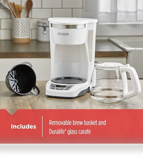 12-Cup Digital Coffee Maker, Programmable, Washable Basket Filter, Auto Brew — Coffee & Espresso Combos, BLACK+DECKER