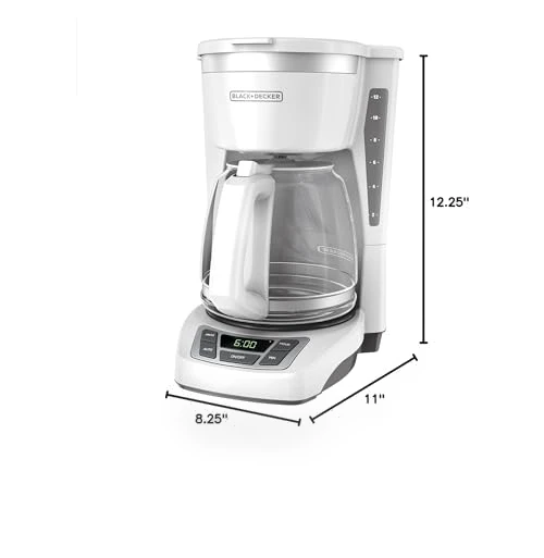 12-Cup Digital Coffee Maker, Programmable, Washable Basket Filter, Auto Brew — Coffee & Espresso Combos, BLACK+DECKER