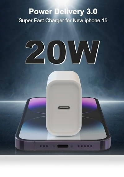 20W Type C Fast Charger with USB-C to C Cable - 2-Pack — Charging Solutions, DJYQWIN