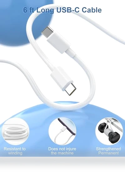 20W Type C Fast Charger with USB-C to C Cable - 2-Pack — Charging Solutions, DJYQWIN