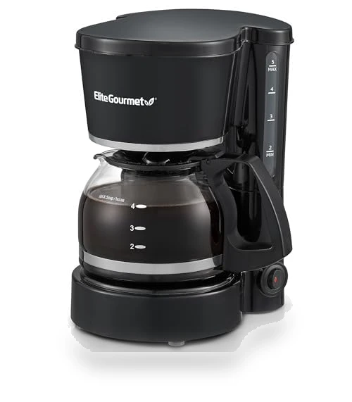 Automatic 5-Cup Brew & Drip Coffee Maker with Reusable Filter — Coffee Makers, Elite Gourmet