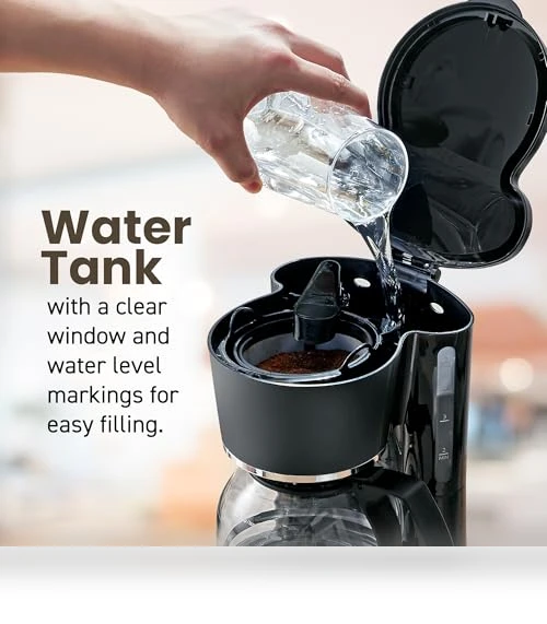 Automatic 5-Cup Brew & Drip Coffee Maker with Reusable Filter — Coffee Makers, Elite Gourmet