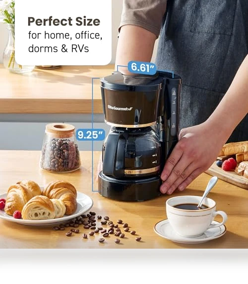 Automatic 5-Cup Brew & Drip Coffee Maker with Reusable Filter — Coffee Makers, Elite Gourmet