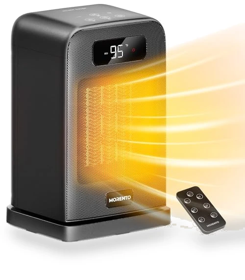 Space Heater for Indoor Use, 1500W Electric Heater with Heating and Fan Modes — Home Cooling Solutions, MORENTO