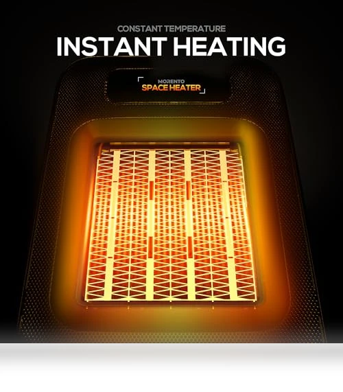 Space Heater for Indoor Use, 1500W Electric Heater with Heating and Fan Modes — Home Cooling Solutions, MORENTO