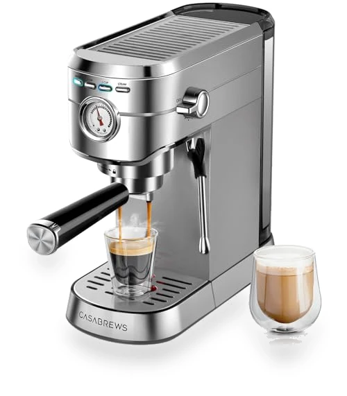 20 Bar Espresso Machine with Milk Frother, Compact Coffee Maker for Home — Coffee & Espresso Combos, CASABREWS