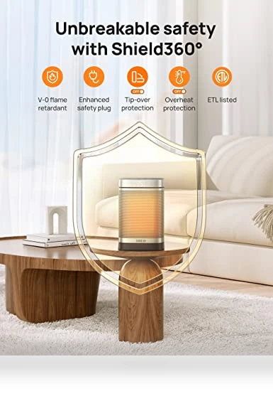 Portable Electric Space Heater with Remote, 1500W PTC Ceramic Heater — Portable Heating Solutions, Dreo