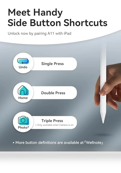 Metapen Pencil A11 for iPad 6th-11th Gen, Fast Charge Stylus with Bluetooth — Styluses & Digital Pens, Metapen