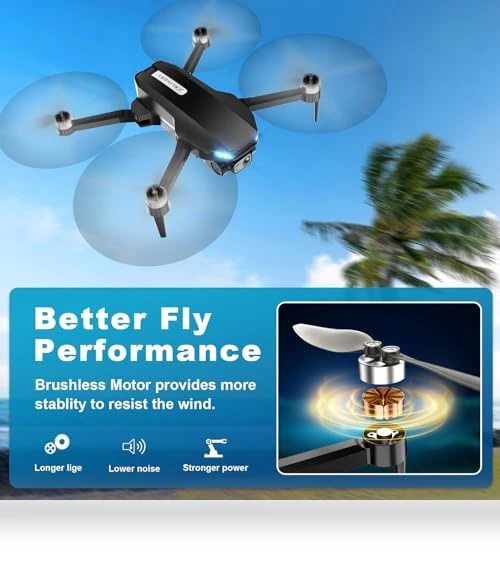 2K HD FPV Drone with Brushless Motor, Foldable Mini Drones for Kids and Beginners — Drones & UAV Technology, BLINORY