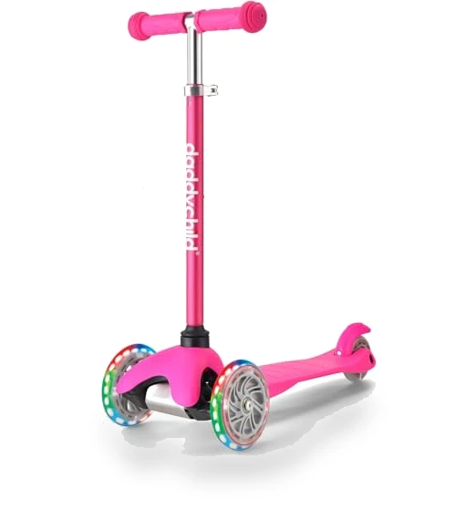 3 Wheel Kick Scooter for Kids with Light Up Wheels — Balance Bikes, DADDYCHILD