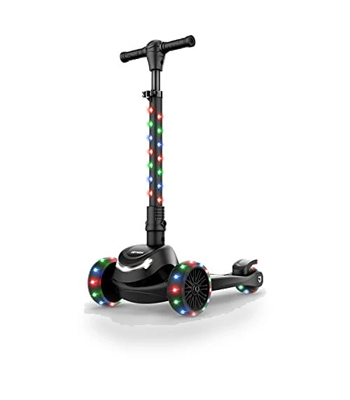 3-Wheel Light-Up Kick Scooter for Kids, Adjustable Handlebar, Foldable — Push Scooters, Jetson