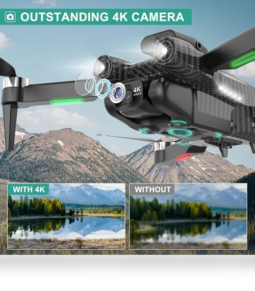 4K Camera Drone for Kids and Adults - Beginner-Friendly Mini Drone with Emergency Stop — Drones, MSMV