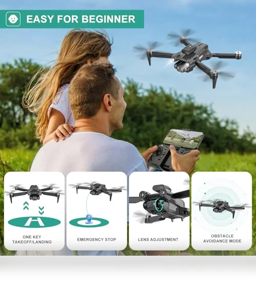 4K Camera Drone for Kids and Adults - Beginner-Friendly Mini Drone with Emergency Stop — Drones, MSMV
