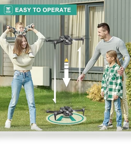 4K Camera Drone for Kids and Adults - Beginner-Friendly Mini Drone with Emergency Stop — Drones, MSMV