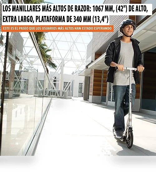 A6 Kick Scooter for Kids Ages 8+ - Extra-Tall Handlebars & Longer Deck — Push Scooters, Razor