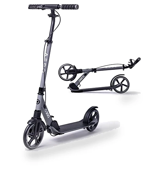 Big Wheel Kick Scooter for Kids, Teens, and Adults - Foldable, Adjustable Height with Hand Brake — Push Scooters, AERO MOBILITY