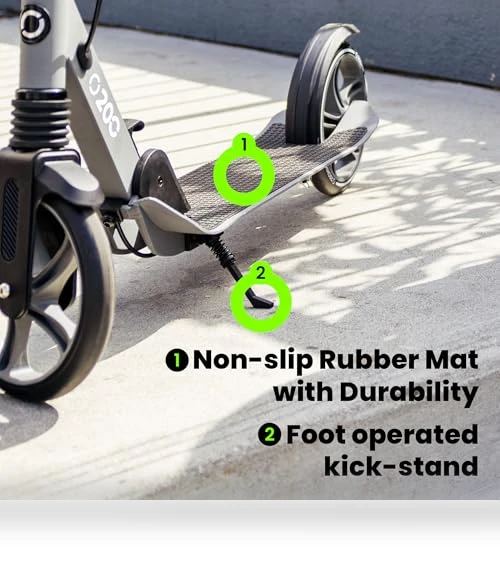Big Wheel Kick Scooter for Kids, Teens, and Adults - Foldable, Adjustable Height with Hand Brake — Push Scooters, AERO MOBILITY