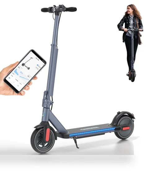 Electric Scooter, 500W/350W Motor, 25 Miles Range, 20 Mph Speed, Solid Tires, App Control — Electric Self-Balancing Scooters, Caroma