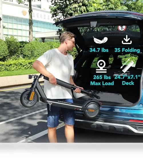 Electric Scooter, 500W/350W Motor, 25 Miles Range, 20 Mph Speed, Solid Tires, App Control — Electric Self-Balancing Scooters, Caroma