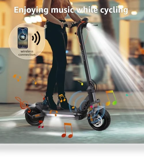 1200W Electric Scooter for Adults with 50 Miles Range & 31 mph Speed — Electric Self-Balancing Scooters, CUNFON