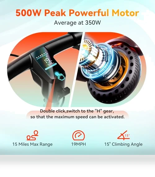 Electric Scooter for Adults, 19 MPH, 20 Miles Range, App Control — Electric Self-Balancing Scooters, TS TST GRP LLC