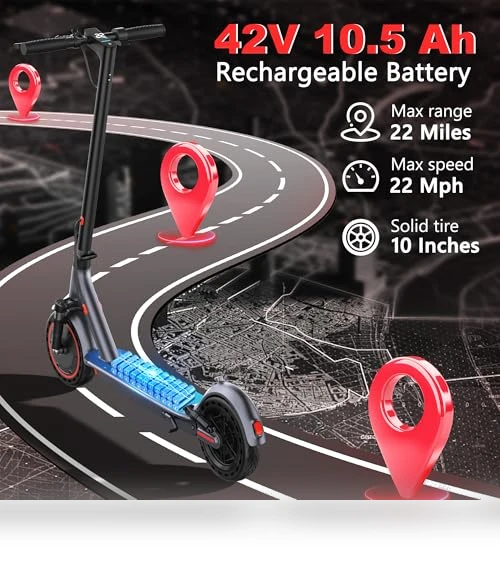 Folding Electric Scooter for Adults with Dual Braking and Suspension — Electric Vehicles, MAXSHOT