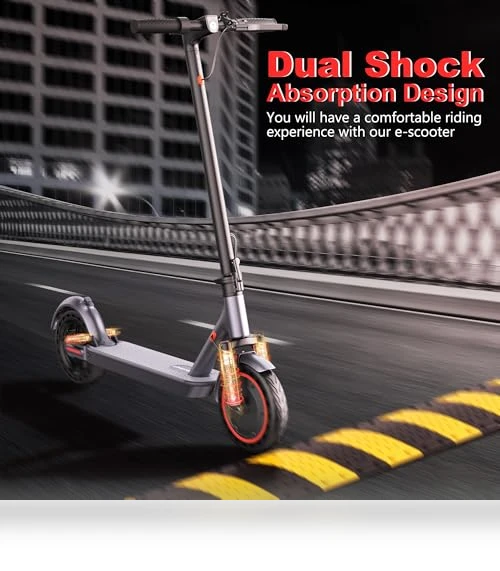 Folding Electric Scooter for Adults with Dual Braking and Suspension — Electric Vehicles, MAXSHOT