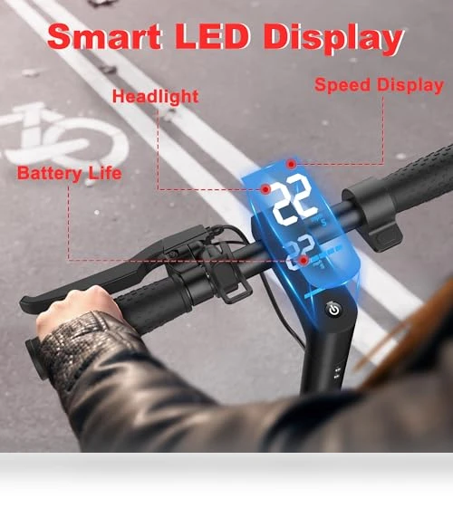 Folding Electric Scooter for Adults with Dual Braking and Suspension — Electric Vehicles, MAXSHOT
