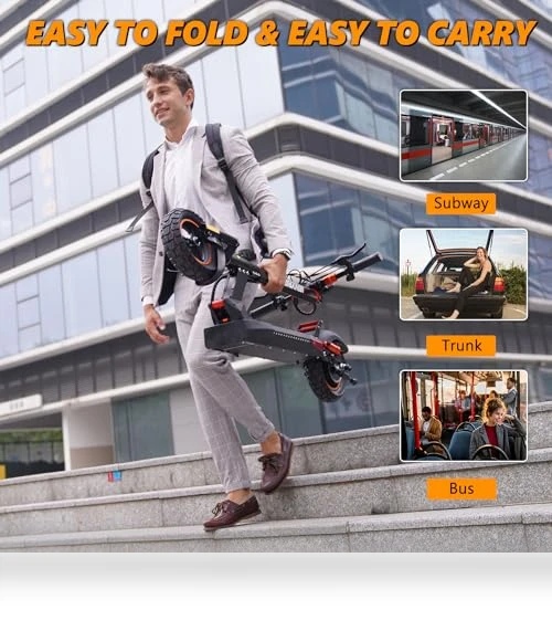 Electric Scooter with Seat 10" Off Road Pneumatic Tires Long Range Motorized e-Scooter — Electric Vehicles, IENYRID